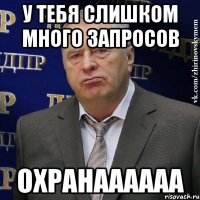 У тебя слишком много запросов Охранаааааа