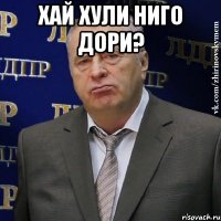 Хай хули ниго дори? 