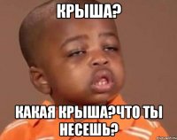 крыша? какая крыша?что ты несешь?