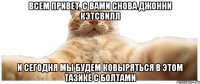 Всем привет, с Вами снова Джонни Кэтсвилл и сегодня мы будем ковыряться в этом тазике с болтами