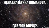 жена,екатерина лиманова где мой борщ?