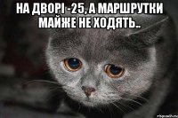 На дворі -25, а маршрутки майже не ходять.. 