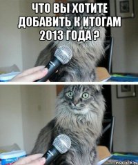 Что вы хотите добавить к итогам 2013 года ? 