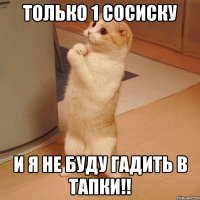 Только 1 сосиску И я не буду гадить в тапки!!