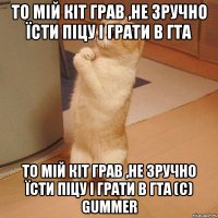 То мій кіт грав ,Не зручно їсти піцу і грати в ГТА То мій кіт грав ,Не зручно їсти піцу і грати в ГТА (c) Gummer