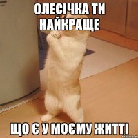 Олесічка ти найкраще що є у моєму житті