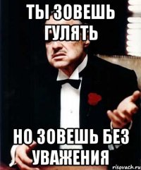 Ты зовешь гулять Но зовешь без уважения