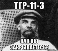 ТГР-11-3 КАК ВЫ ЗАКРЫВАЕТЕСЬ?