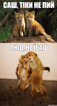 Саш, тіки не пий Люд, не їбаш