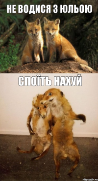 Не водися з юльою Споїть нахуй