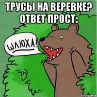 Трусы на веревке? Ответ прост: 