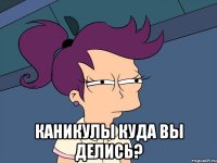  Каникулы куда вы делись?
