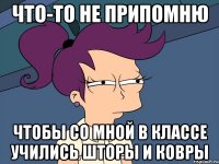 Что-то не припомню Чтобы со мной в классе учились шторы и ковры