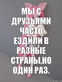 Мы с друзьями часто ездили в разные страны,но один раз.