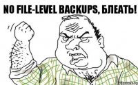No file-level backups, БЛЕАТЬ!