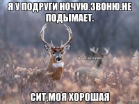 я у подруги ночую.Звоню.Не подымает. Сит,моя хорошая