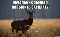 НАЧАЛЬНИК ОБЕЩАЛ ПОВЫСИТЬ ЗАРПЛАТУ 