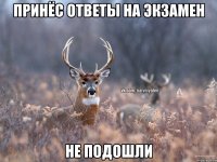 Принёс ответы на экзамен Не подошли