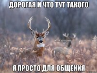 Дорогая и что тут такого Я просто для общения