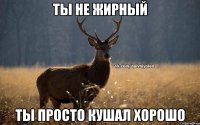 Ты не жирный Ты просто кушал хорошо