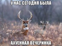 У нас сегодня была ахуенная вечеринка