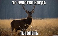 ТО ЧУВСТВО КОГДА ТЫ ОЛЕНЬ