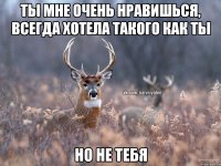 Ты мне очень нравишься, всегда хотела такого как ты Но не тебя