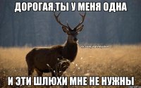 Дорогая,ты у меня одна И эти шлюхи мне не нужны