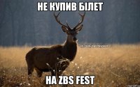 Не купив білет на ZBS Fest