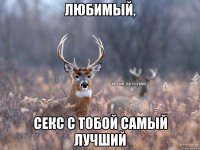 любимый, секс с тобой самый лучший