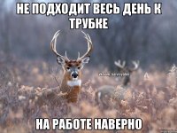 Не подходит весь день к трубке На работе наверно