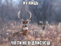 НУ КИЦЬ ЧО ТИ НЕ ВІДПИСУЄШ