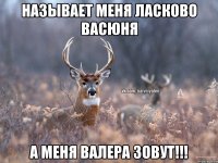 Называет меня ласково Васюня А меня Валера зовут!!!