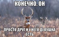 Конечно, он просто ДРУГ и у него девушка есть