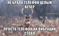 не брала телефон целый вечер просто телефон на вибрации стоял