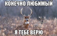 Конечно любимый я тебе верю