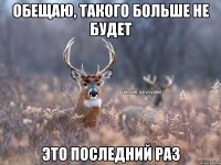 Обещаю, такого больше не будет Это последний раз