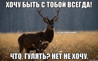 хочу быть с тобой всегда! Что, гулять? Нет не хочу.