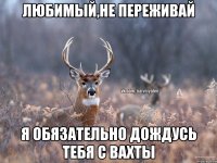 Любимый,не переживай Я обязательно дождусь тебя с вахты