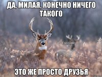 да, милая, конечно ничего такого это же просто друзья