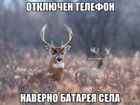 ОТключен телефон наверно батарея села