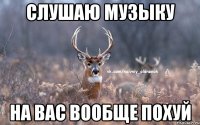 слушаю музыку на вас вообще похуй