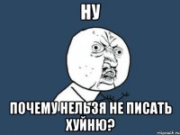 Ну почему нельзя не писать хуйню?