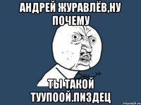 Андрей Журавлёв,ну почему ты такой туупоой.пиздец