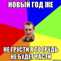 Новый год же Не грусти а то грудь не будет расти