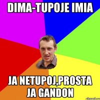 dima-tupoje imia ja netupoj,prosta ja gandon