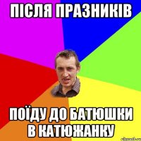 Після празників поїду до батюшки в Катюжанку