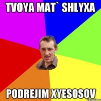 Tvoya mat` Shlyxa PODREJIM XYESOSOV