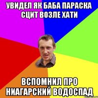 Увидел як баба Параска сцит возле хати Вспомнил про Ниагарский водоспад