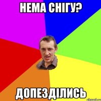 нема снігу? допезділись